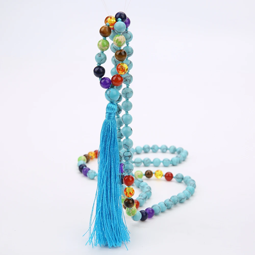 108 ручная работа из бисера ожерелье с узелками джапа мала для медитации молитва