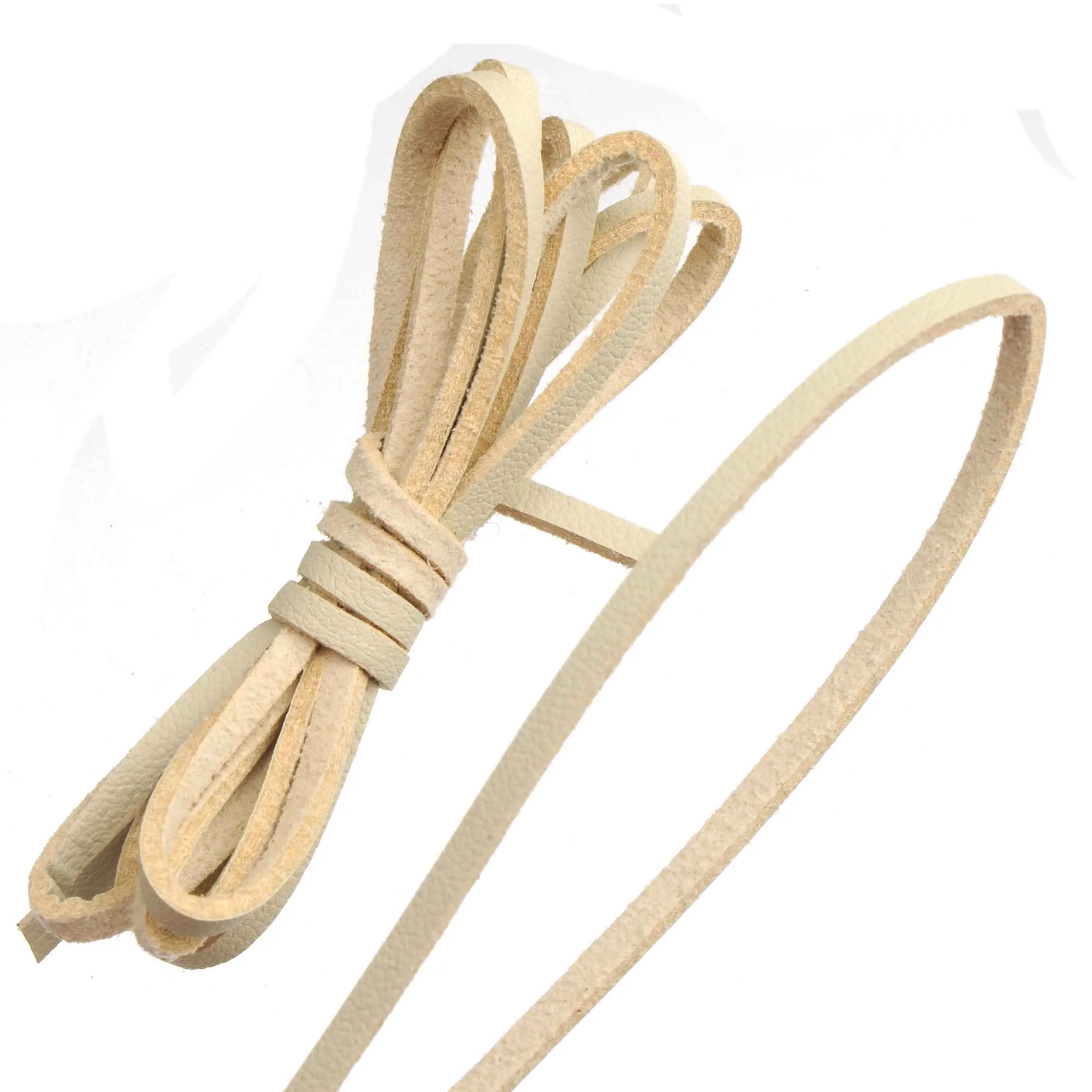 

Bracelets Cords DIY Handcrafts Thread Ropes 3mm Narrow Beige Single Leather Suede Jewelery Bangles Fittings 30m/bag New Arrive