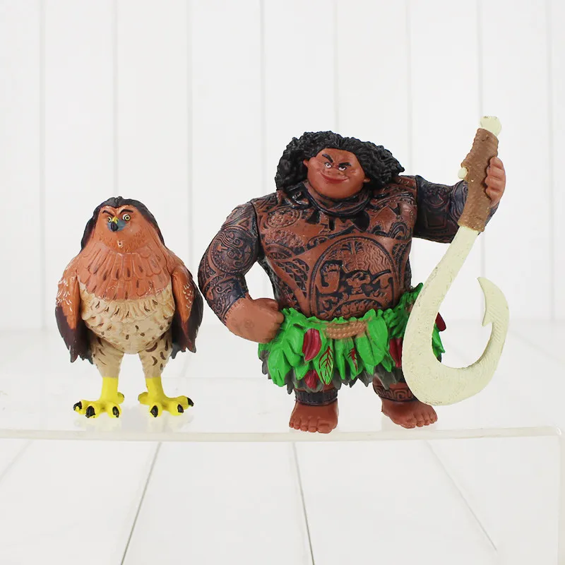5-11 см 10 шт./лот принцесса Моана Фигурки игрушки Maui Gramma Tala Tui Tamatoa Hei Rooster Pua Pig Hawk