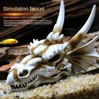 simulation dinosaur skull bone shelter resin rockery aquatic plants landscape skull fish tank aquarium decorative ornaments