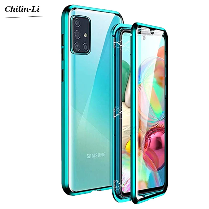 

Double Sided Magnetic Metal Case For Samsung Galaxy S30 S20 S21 S10 S9 S8 Plus Note 20 UItra 10 Pro 8 9 A51 A71 A50 Glass cover