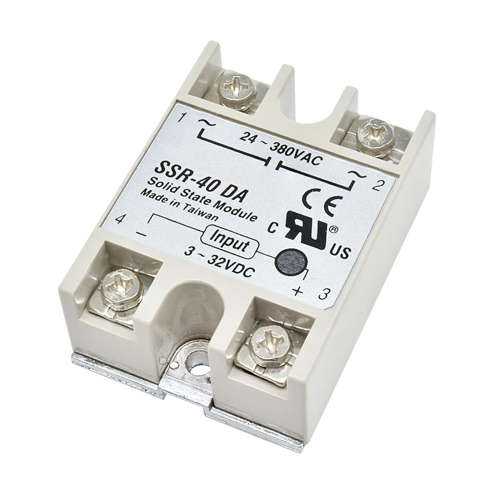 SSR-40DA Твердотельные реле SSR-10DA SSR-25DA SSR-40DA 10A 25A 40A на самом деле 3-32 В постоянного тока в переменный 24-380V AC SSR 10DA 25DA 40DA реле преобразователь «сделай сам» - Габаритные размеры: SSR-40DA