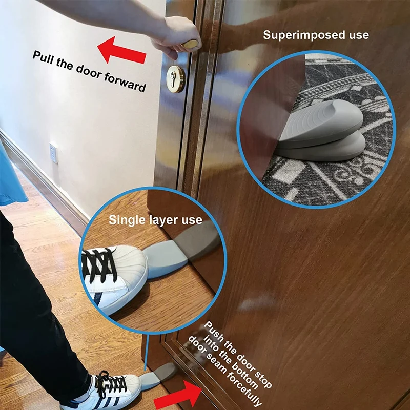 Резиновые заглушки для дверей дверных клинов сверхпрочные дверные ограничители