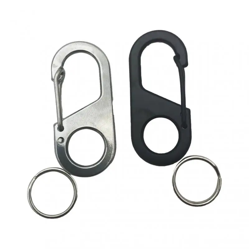 

Stainless Steel Carabiner Quick Hook 8-shaped Buckle Metal Keychain Free Key Ring Outdoor Camping Equipment