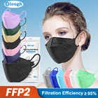 10-100 шт. ffp2 маски, негра, сертифицированные, хирургические маски kn95, хирургические маски, хирургические взрослые fp2 fpp2