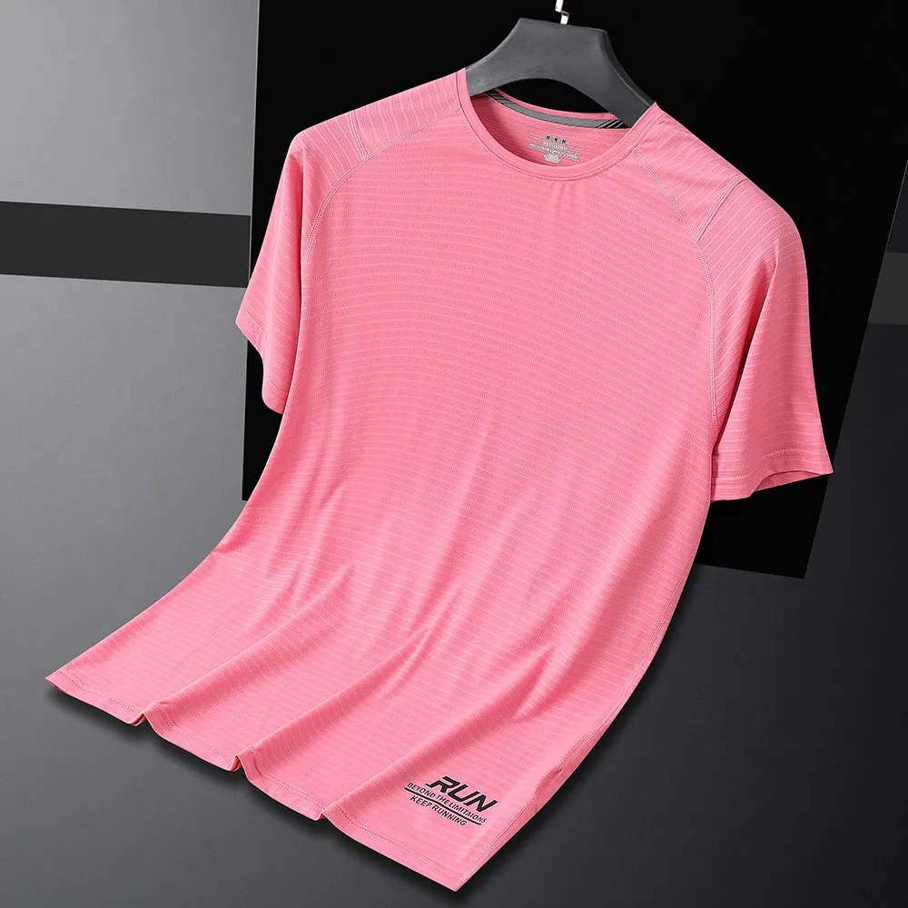 High Quality Nylon Men's T-Shirt Running T Shirt Fitness Quick Drying Training Clothes T Shirt for Men Gym Sports Shirts Tops