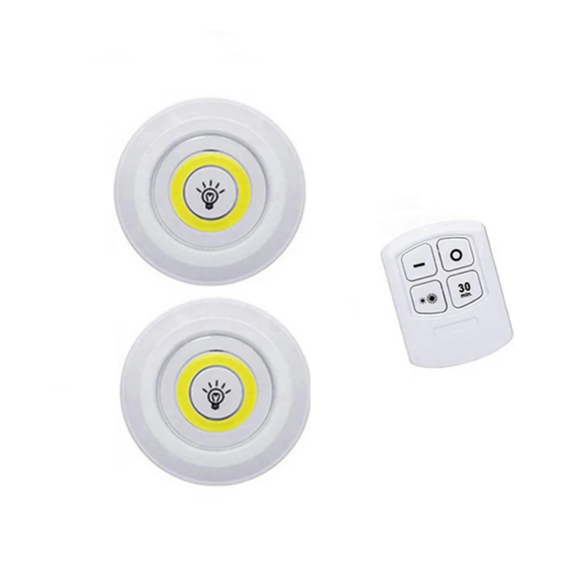 1Remote 2Lamp Затемнения светодиодный свет под кабинет с пультом дистанционного управления Управление Батарея батарейках светодиодный шкафы светильники для гардероб, спальня Ванная комната освещение - Цвет: 1Remote 2Lamp