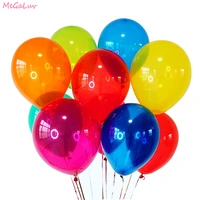 14pcs 10inch mixed crystal color balloon transparent latex party ballon round helium air globos for birthday wedding decoration