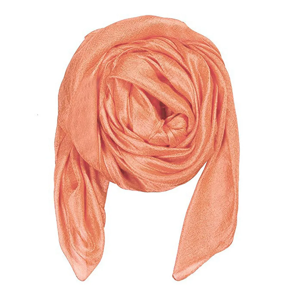 Женская шаль-шарф подарочная большая однотонная Мягкая Шелковая Свадебная