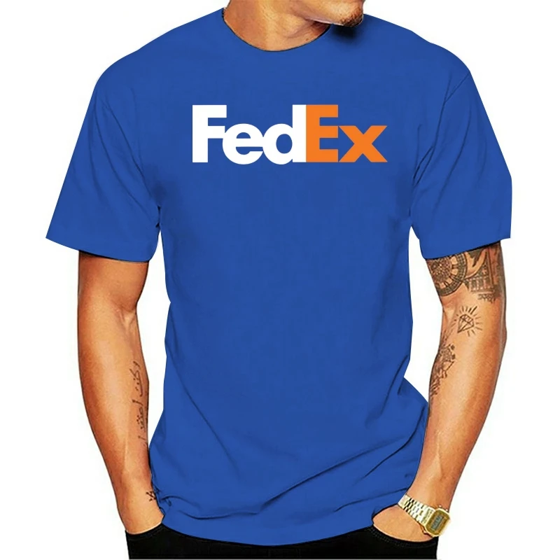 Фиолетовая и оранжевая футболка FedEx | Мужская одежда