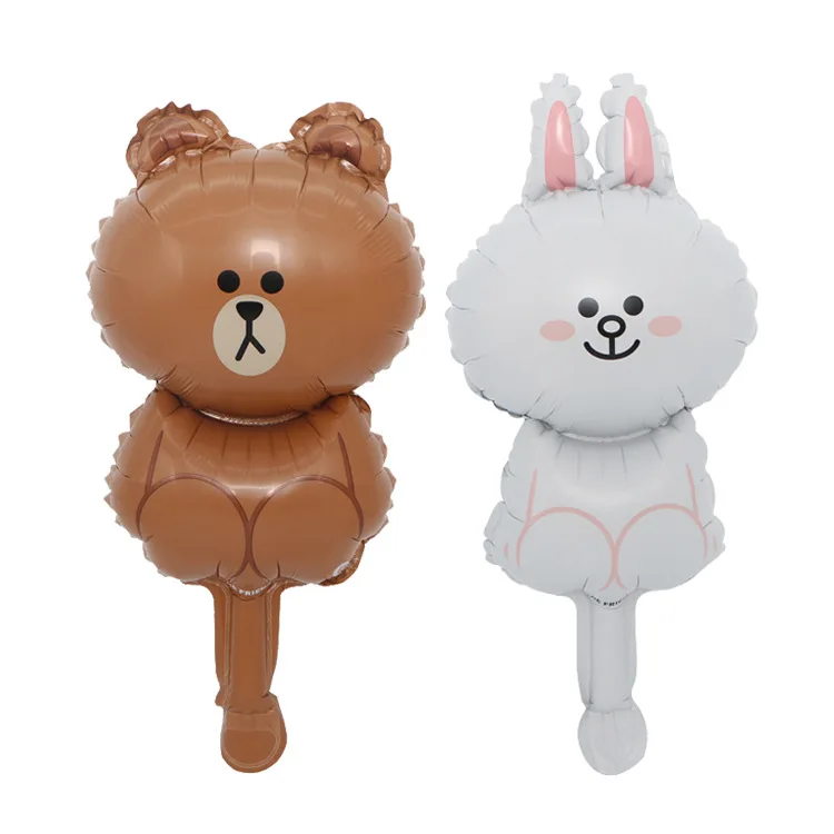 Новый маленький мультфильм серии линия коричневый медведь алюминиевой фольги м