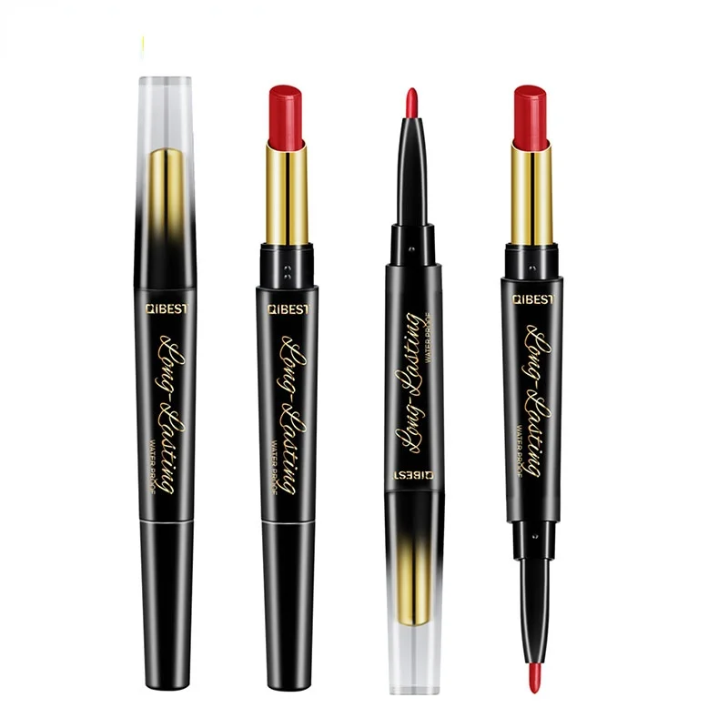 

Double Head Lipstick Pen Moisturize Matte Fog Lipstick& Lipstick Pen Non-staining cup non-fading Rotate Lipstick-Pen Makeup Tool