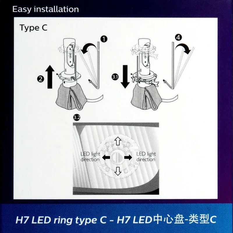 Philips LED Connectors Ring H7 Type C 11172CX2 Lamps Holder For Auto Head Light Hi/lo Beam Sure Fit Original Accessories Pair | Автомобили