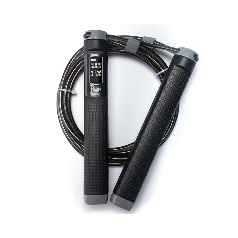 

Интеллектуальная скакалка, цифровой счетчик для комнатных/уличных тренировок по фитнесу и боксу, Регулируемая Скакалка Crie, Скакалка для тр...