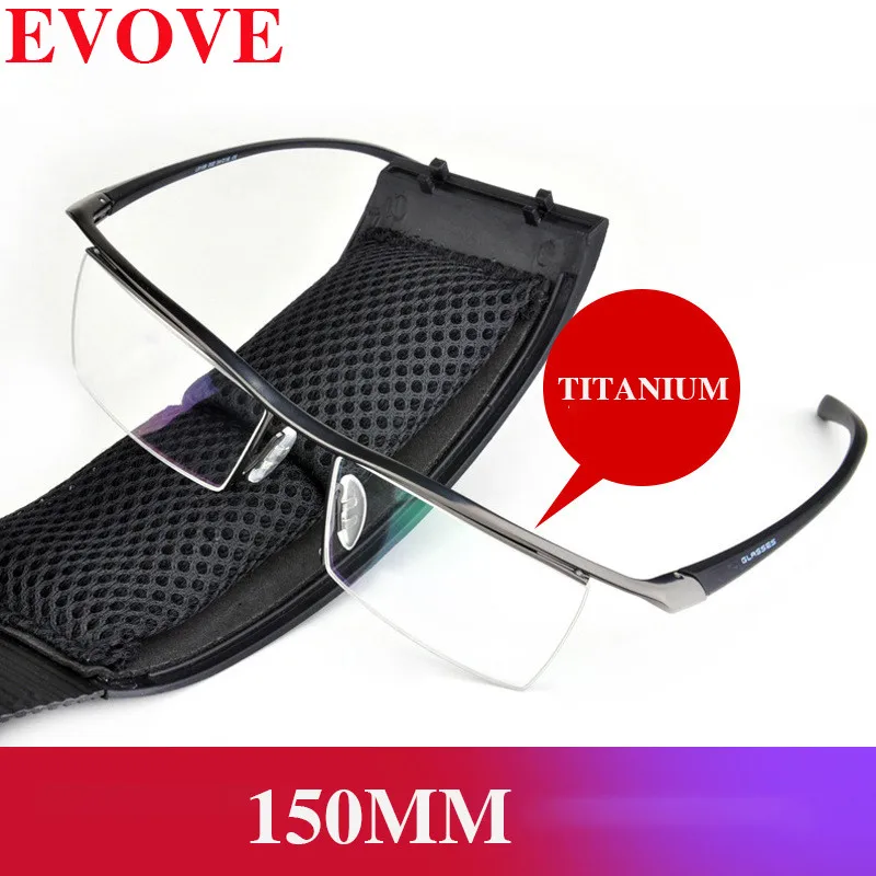 

Мужские очки в титановой оправе Evove, мужские очки большого размера 150 мм, фотохромные прогрессивные оптические линзы