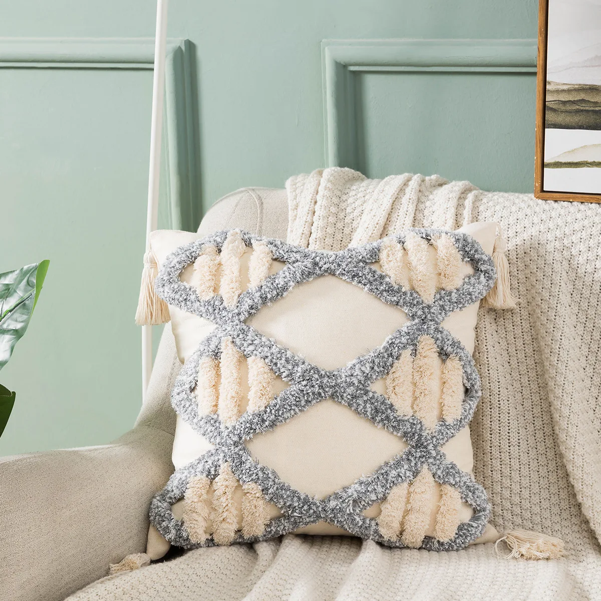 

New Tassels Cushion Cover Moroccan Bohemia Sofa Bed Home Decoration Handmade Pillow Case Living Room Decor Pillowcase