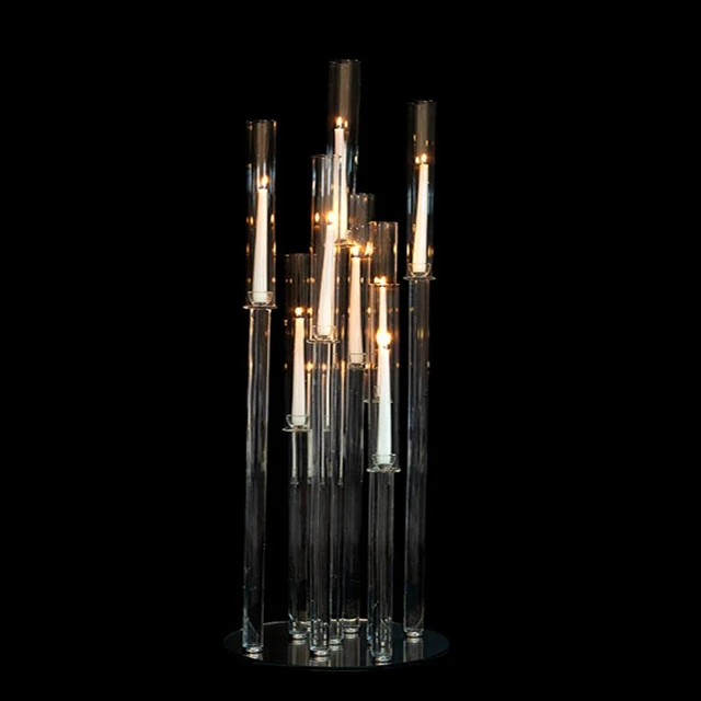 Хрустальный канделябр свадебные центральные украшения 80 см 8 рук акриловый