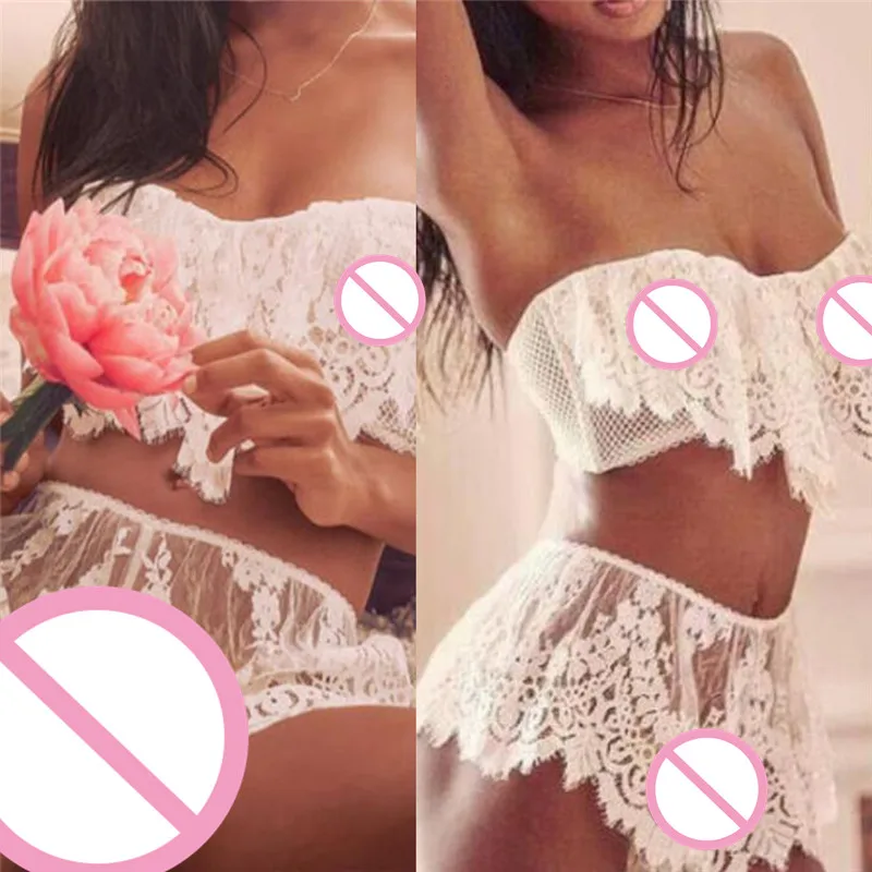 

Hot Erotic Women Sexy Lingerie Lace Bra Dress G-string Set Sexy Babydoll Costumes Underwear Babydoll Sleepwear