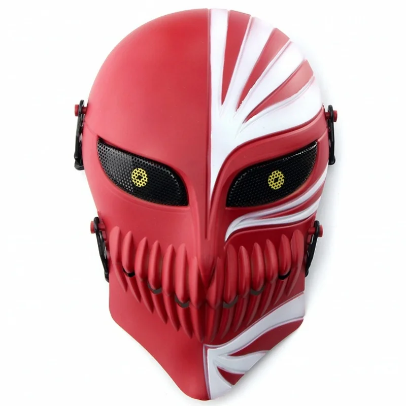 Death Ichigo Kurosaki Bleach Full Face Tactical Mask Skull Cosplay Halloween Wargame Military Army Airsoft Paintball Masks