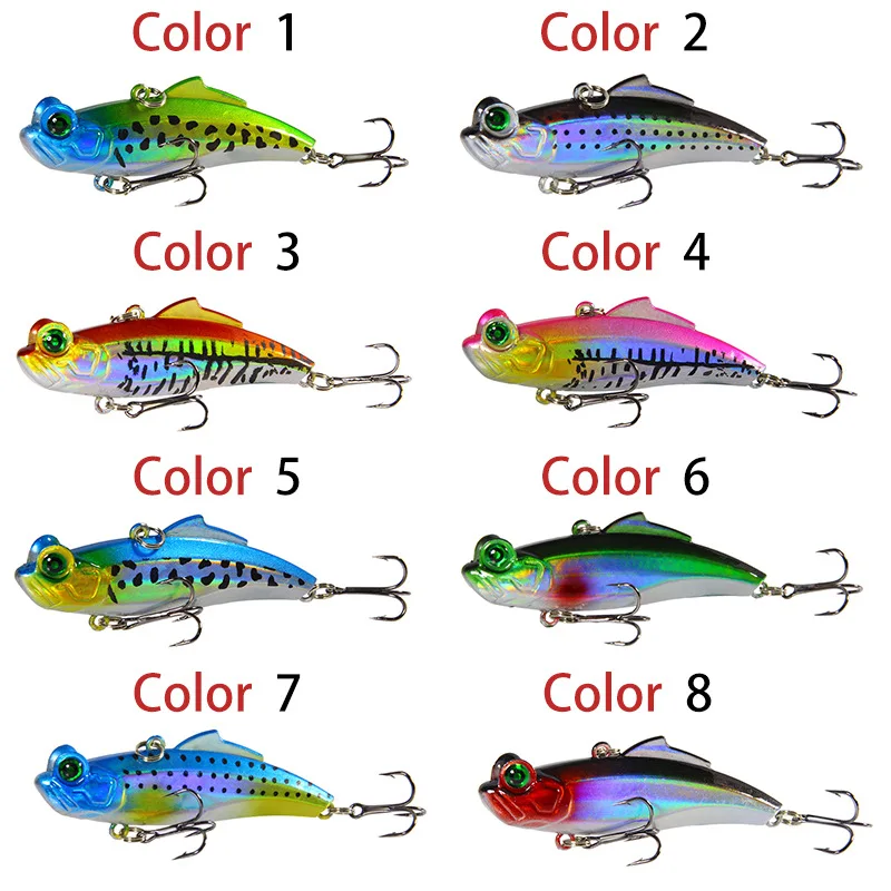 

New Lure Bait 6.5CM 12.5G Fish Body Reflective Dazzling Mirror with Ringing Beads Submerged Bait Fishing Shakes Predator Fishing