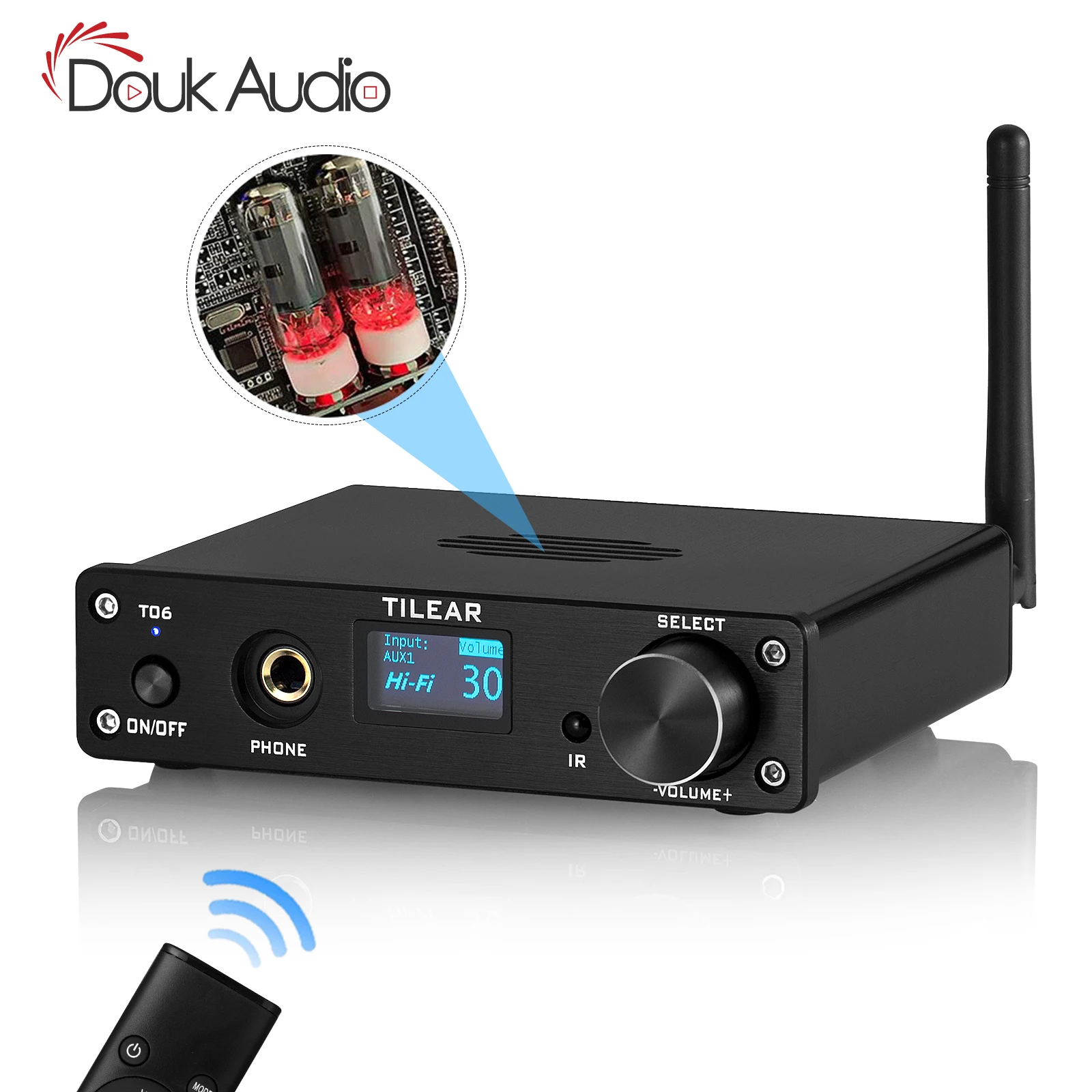 Douk аудио HiFi ламповый предусилитель стерео приемник Bluetooth Домашний Настольный