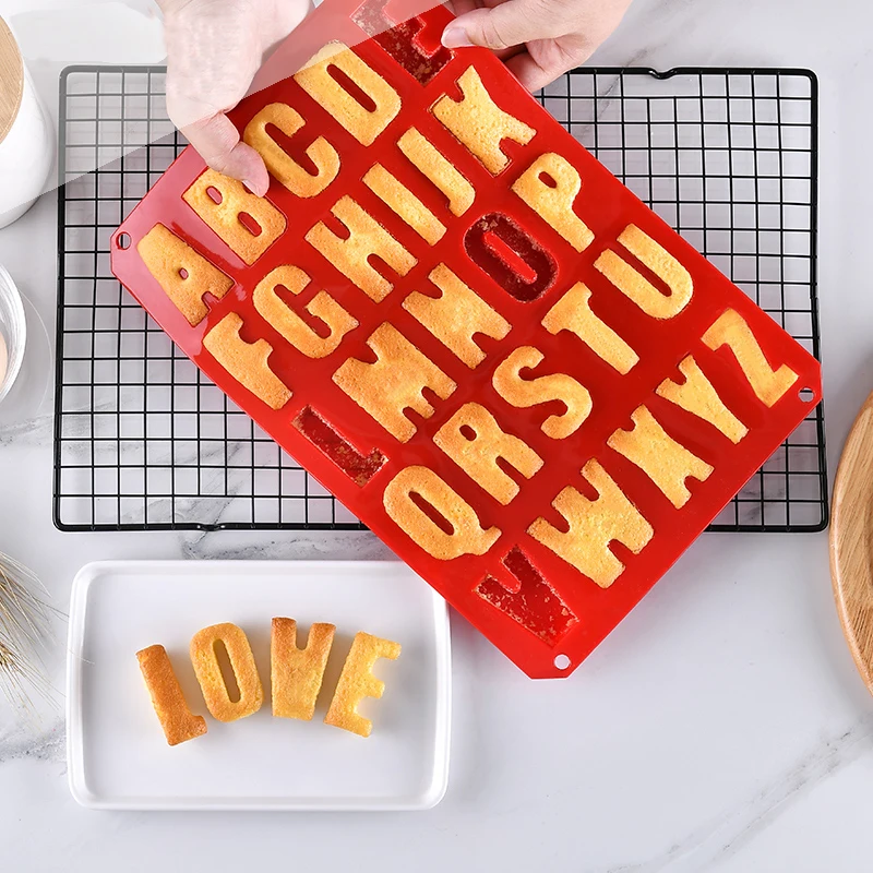 DIY 3D твердая форма алфавита силиконовая для шоколада печенье день рождения торт