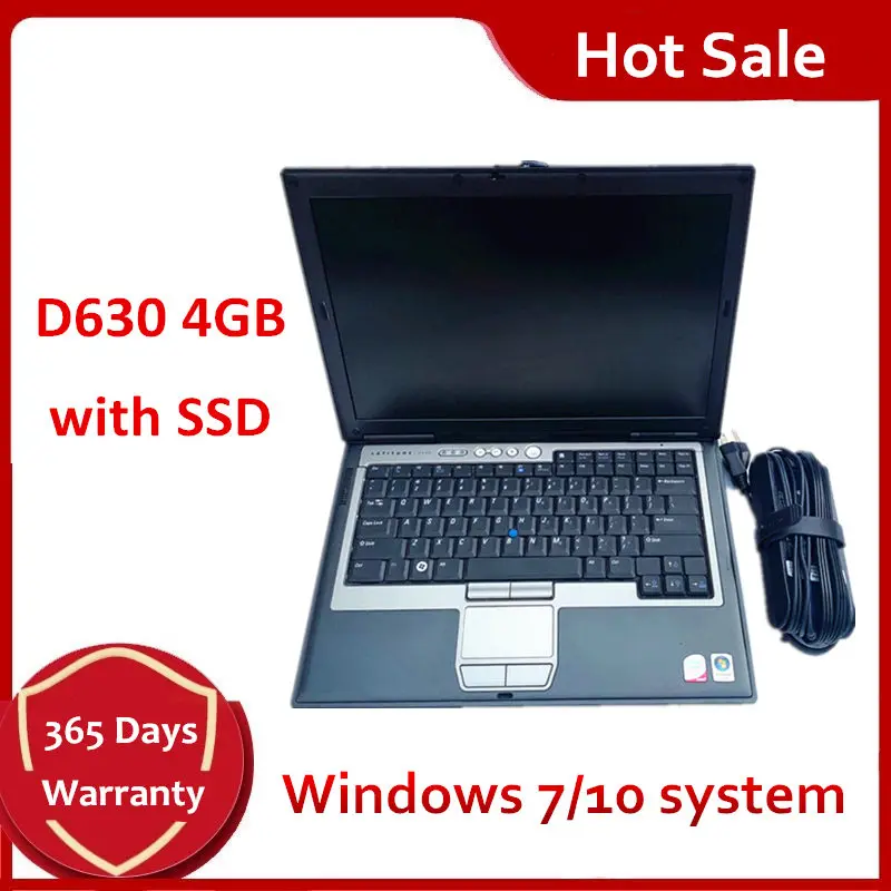 2021 хит! Диагностический ноутбук для Dell D630 4 Гб, профессиональная поддержка Wi-Fi может работать с программным обеспечением для ремонта автомобилей Alldata MB star C4 C5