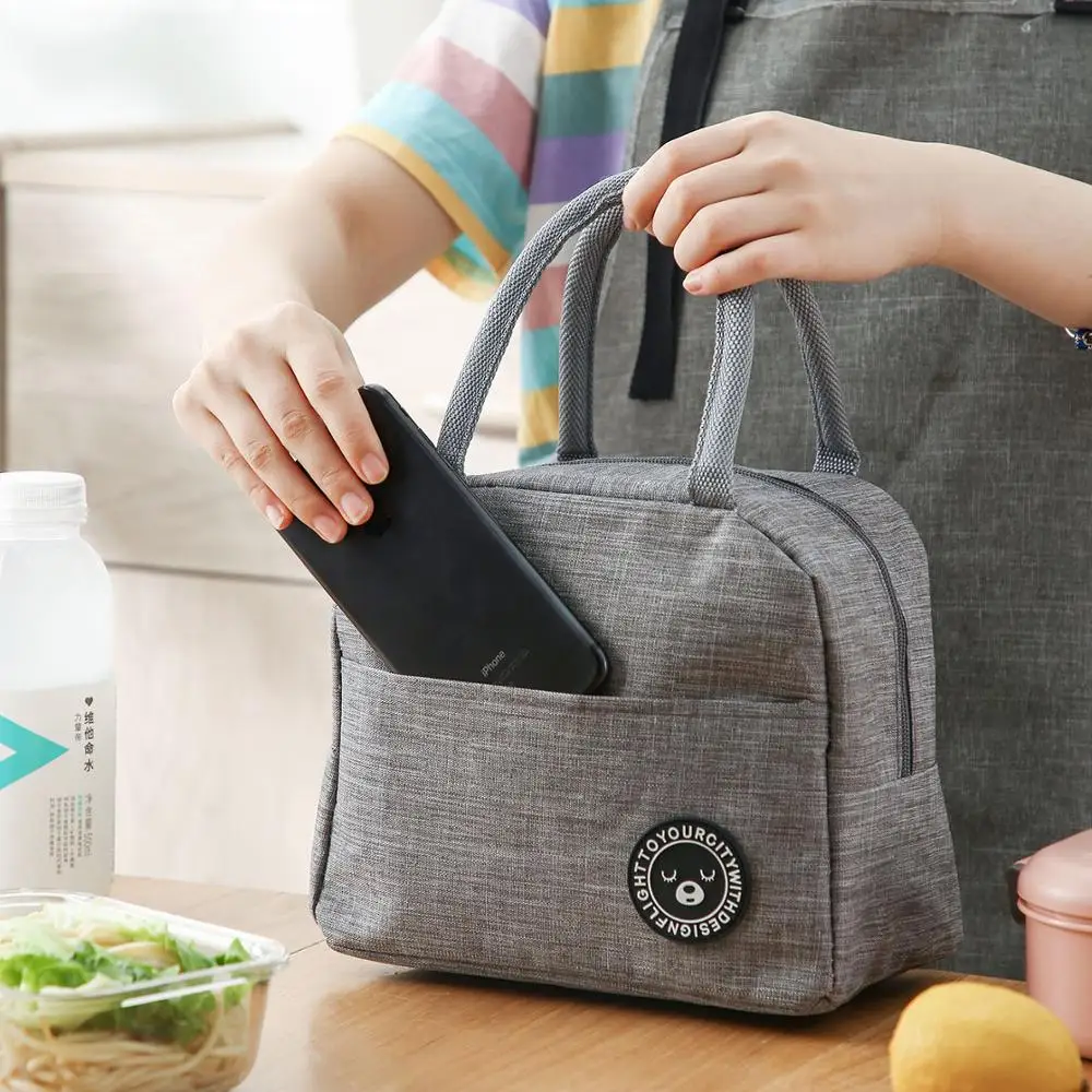 

1 шт. Портативная сумка для ланча из алюминиевой фольги, утолщенная термоизоляционная сумка для офисных работников, модные сумки для ланча