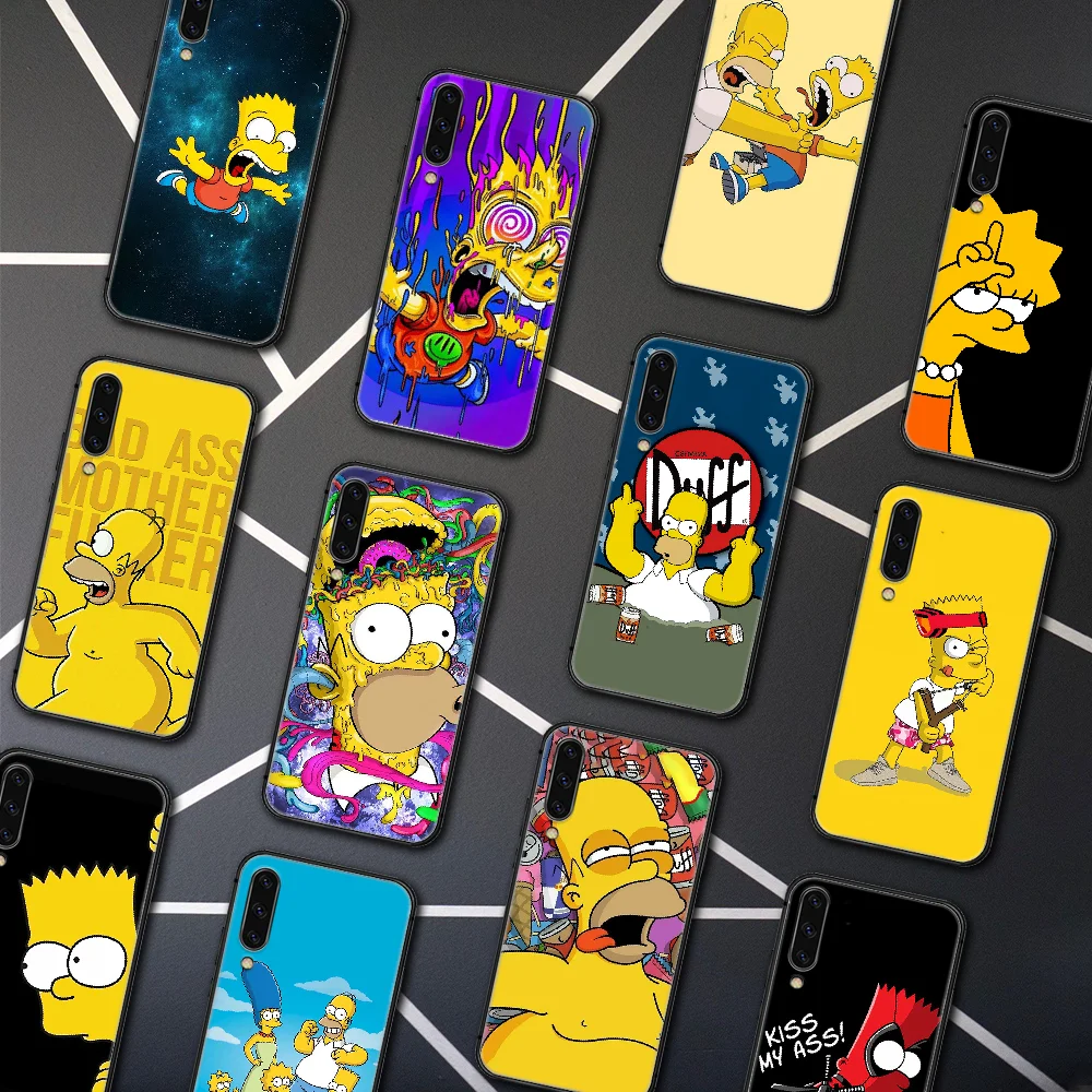 

Cartoon Simpsone Homer J Phone Case Cover For Samsung Galaxy A7 9 8 10 20 20e 21 S 30 30S 31 41 50 50S 51 70 71 91 black Etui