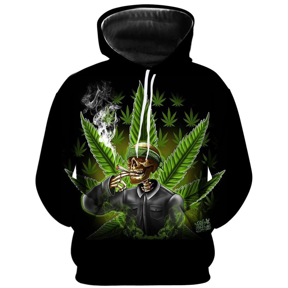 

New Arrival Weed Pullover Leaf Men Women Hooded Sweatshirts Casual Long-sleeved Hoodie Unisex Outwear Streetwear Mens Hoodies