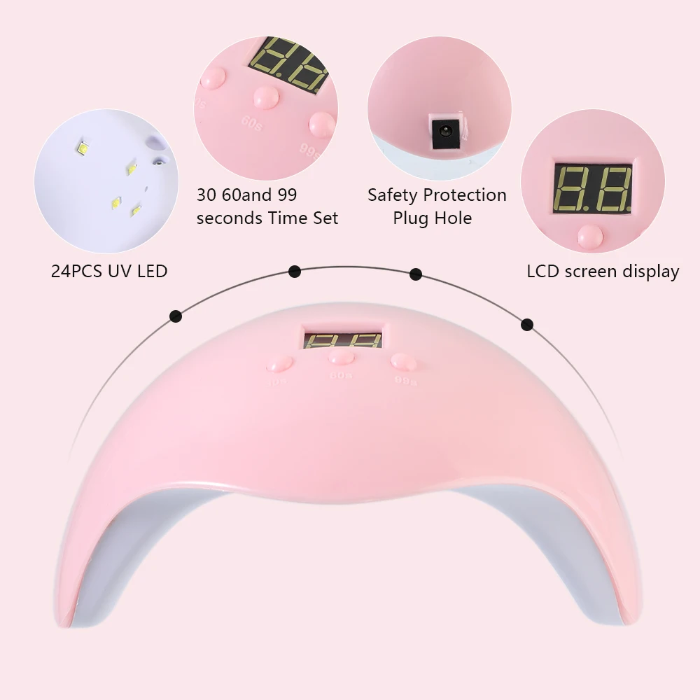 Хит продаж 36 Вт Светодиодная УФ лампа Сушилка для ногтей белый 18 светодиодов