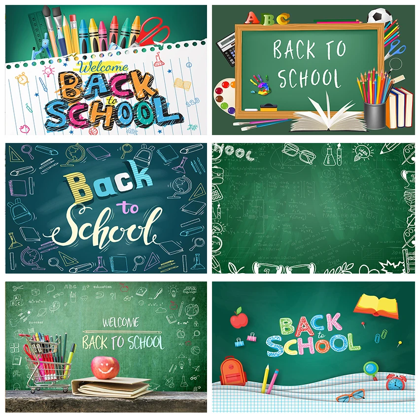 Купи Mocsicka Back To School Season Photography Background Pencil Textbook Green Backdrop Decoration First Day Party Photo Studio за 304 рублей в магазине AliExpress