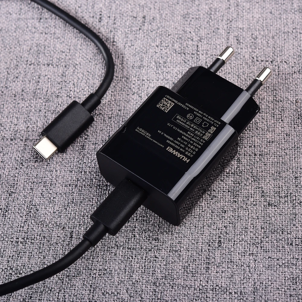 Original Huawei 5V 3A Type C Charger PD Fast Charge Adapter EU US Plug 100CM USB-C Cable For P40 P20 Pro Nova 5T/P30 Lite | Мобильные