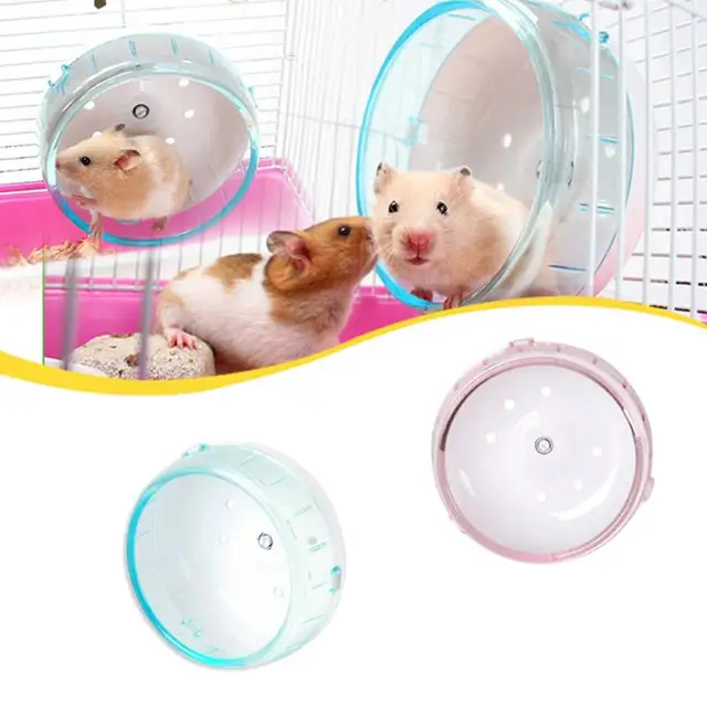 Small Pets Guinea Pig Hamster Wheel Running Sports Round Wheel Hamster Cage Accessories Gerbil Exercise Wheel for Animal Pet Toy