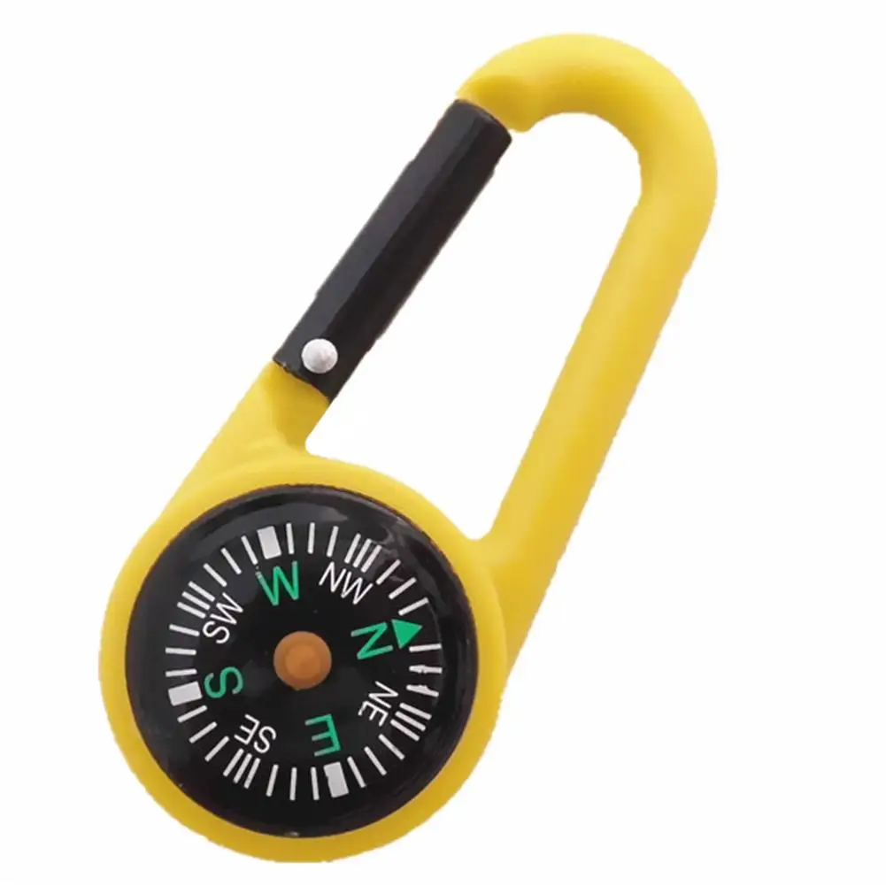 Многофункциональный Карабин компас брелок походный металлический карабин мини