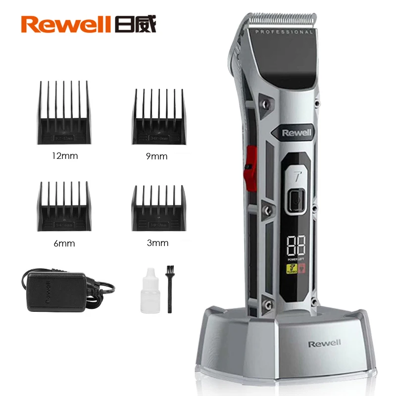 Профессиональная электрическая машинка для стрижки волос с ЖК дисплеем