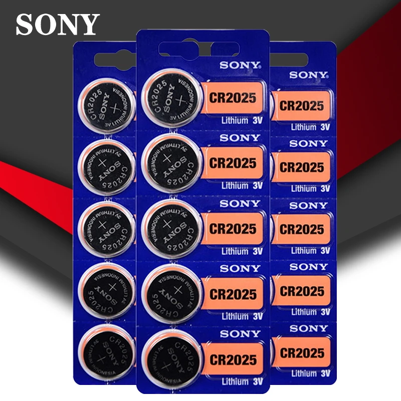 Оригинальные батарейки таблетки SONY cr2025 Литиевые Батарейки для часов