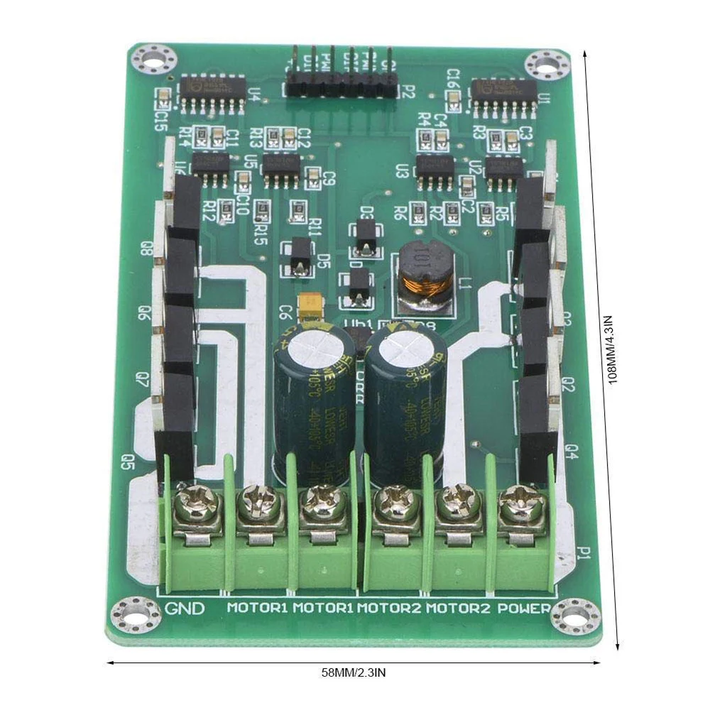 

Dual DC Motor Driver Board 10A H-Bridge DC Motor Driver Module MOSFET IRF3205 Controller Board for Development Board Smart Car