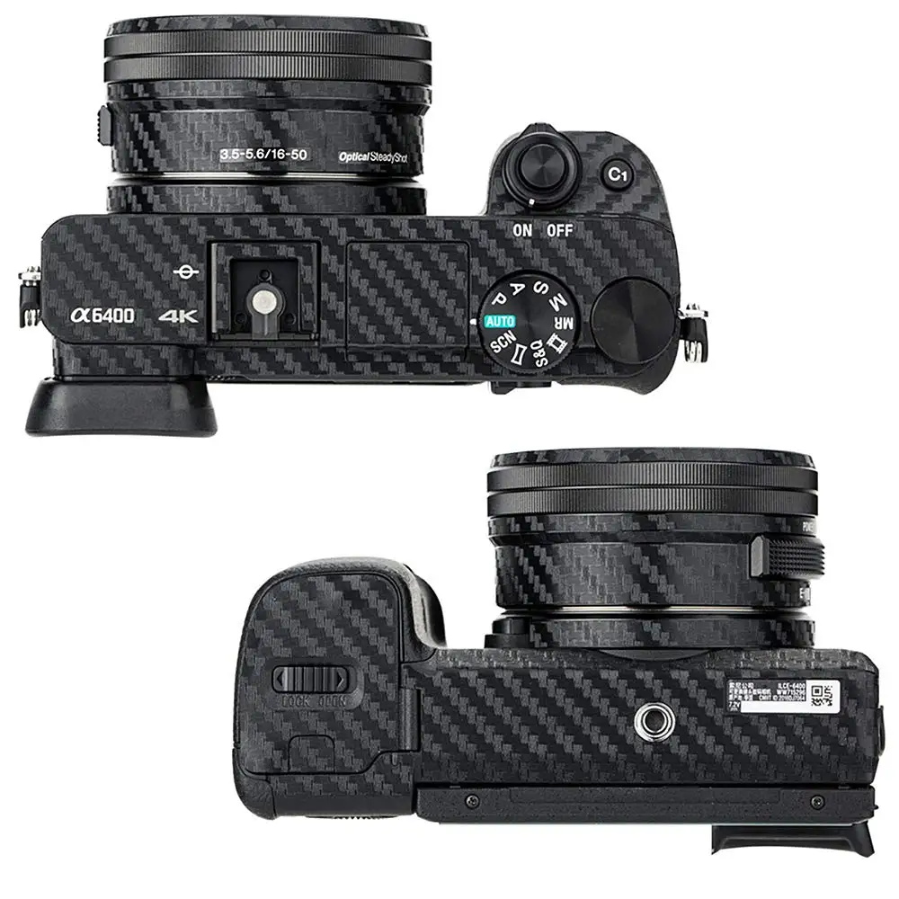 Комплект для корпуса камеры и объектива из углеродного волокна Sony A6100 A6300 A6400 16-50