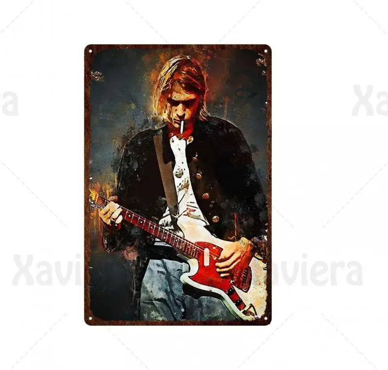 

Rock Singer Tin Poster Sign Vintage Plaque Pub Music Bar Wall Decoration Metal Plate Retro Rock Music Band Guitarist Tin Signs
