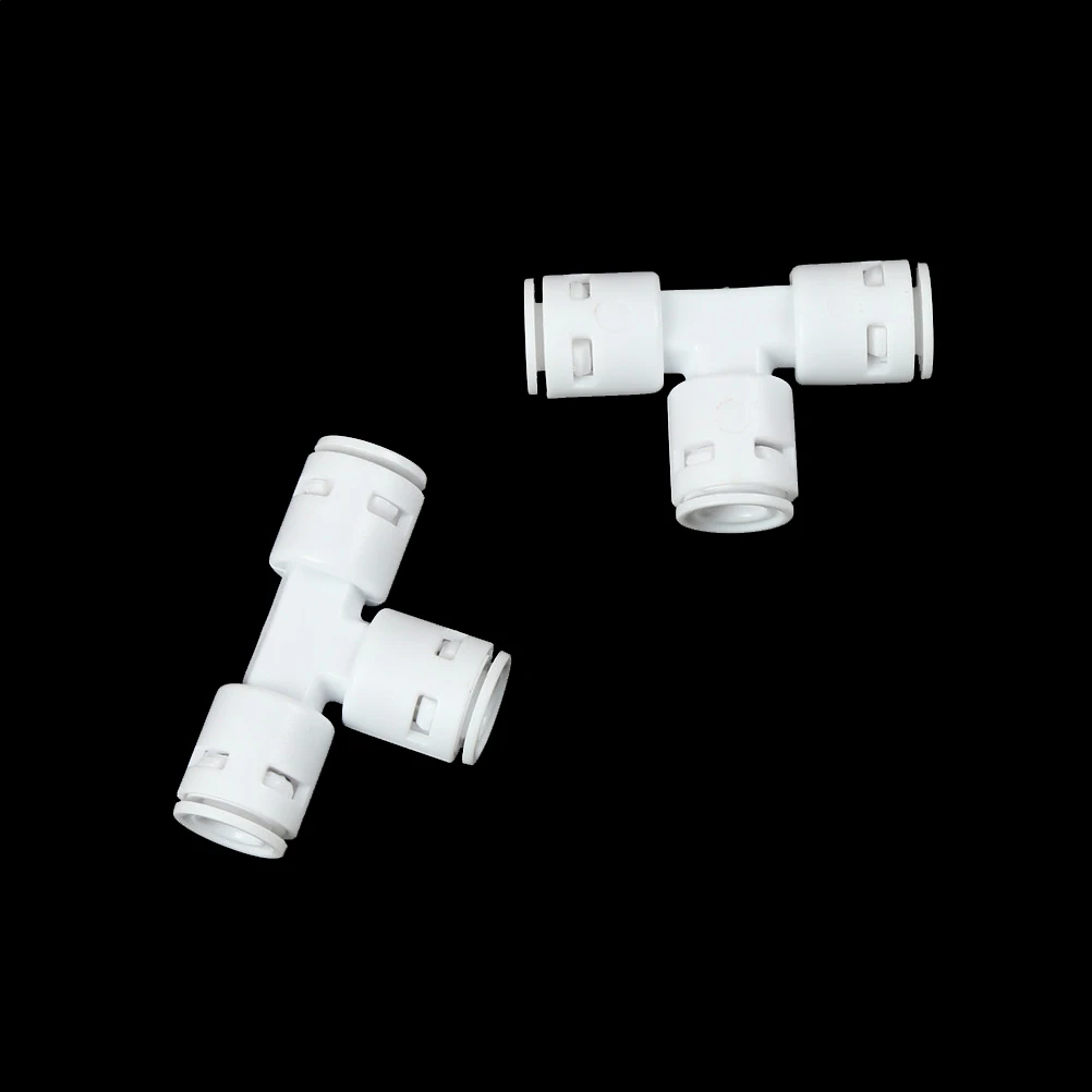 

2pcs/lot 1/4"x1/4"x1/4" Tube Water Filter Parts 3-way Union Tee Quick Connect Push Fit RO Water purifier Reverse Osmosis machine