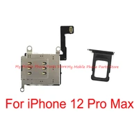 dual sim card reader socket slot flex cable daul sim card tray holder for iphone 12 pro max 12pro max 12promax repair parts