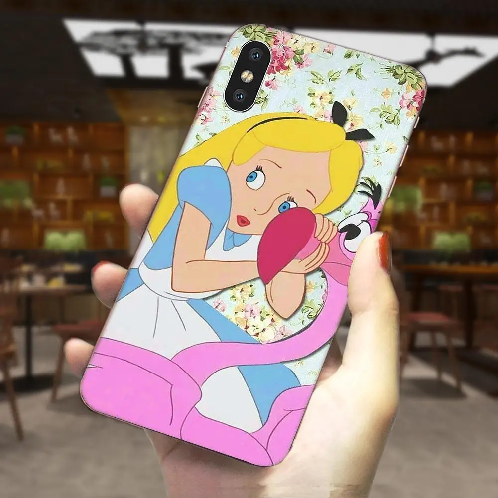 Алиса в стране чудес дизайн мягкий 2017 новое поступление для Huawei P7 P8 P9 P10 P20 P30 Lite Mini
