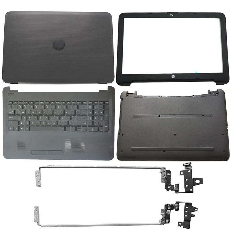 

New Laptop LCD Back Cover/Front Bezel/Hinges/Palmrest/Bottom Case For HP 15-AY 15-BA 15-BD Series 859511-001 Black 855027-001