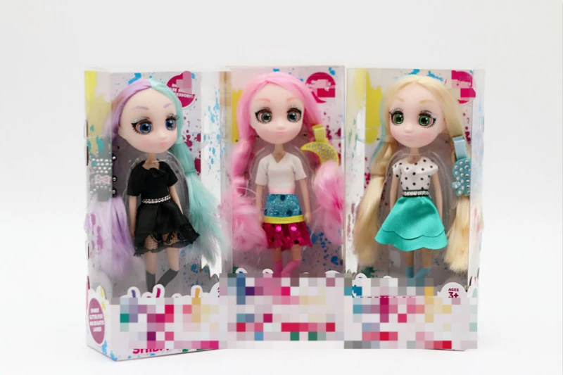 Симпатичные 7 суставов Bjd Blyth кукла с большими стеклянными глазами девочка Играть