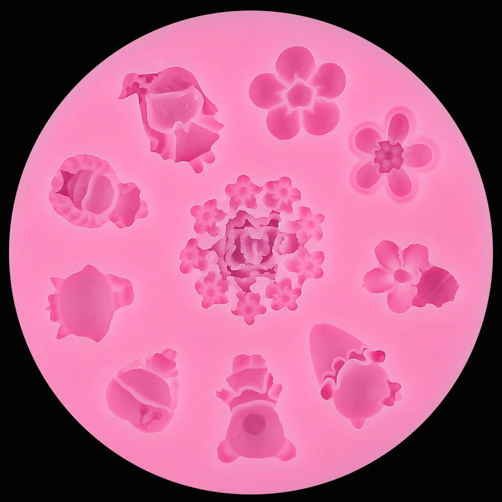 Силиконовая форма для помадки торта цветок маленькая девочка подвеска выпечки