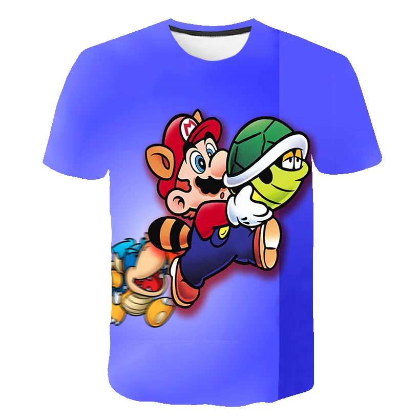 Детская одежда Super Mario World футболка 2019 принт harajuku смешной короткий рукав с круглым