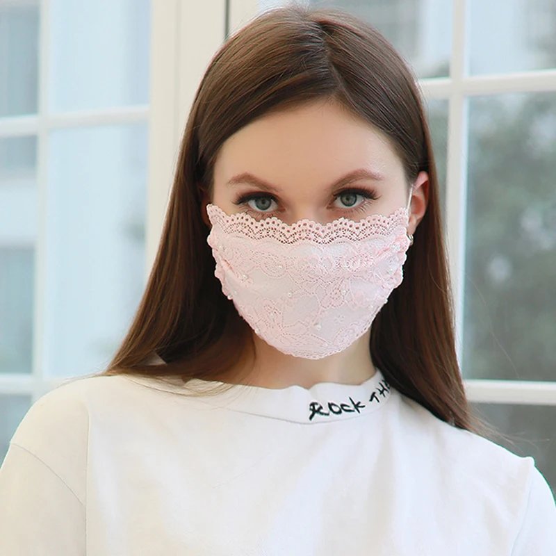 Белые Кружевные маски с вышивкой солнцезащитные для верховой езды летние