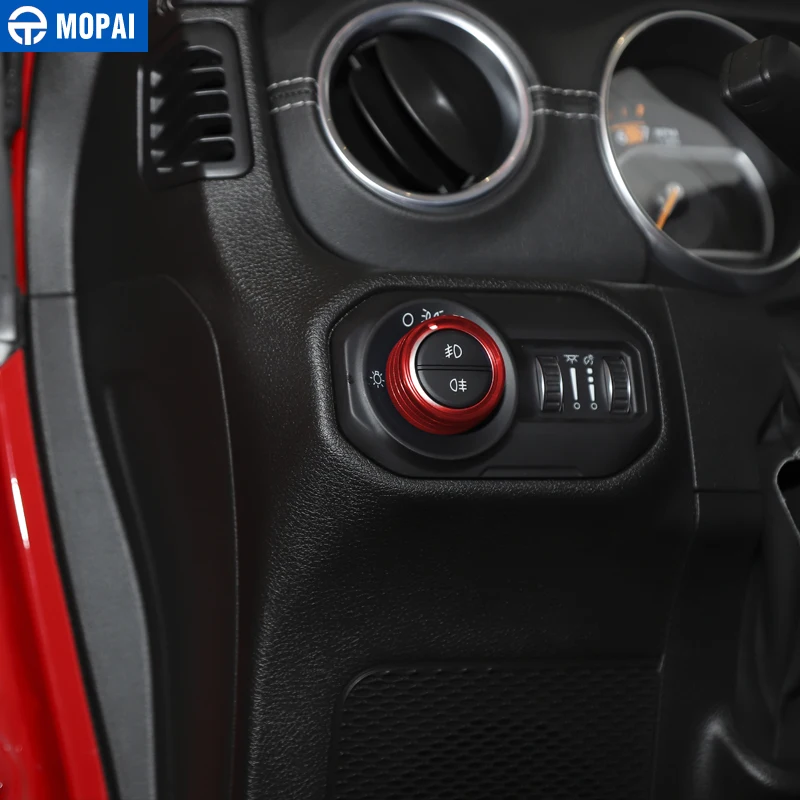 MOPAI внутренние молдинги для Jeep Wrangler JL 2018 переключатель фар крышка украшение