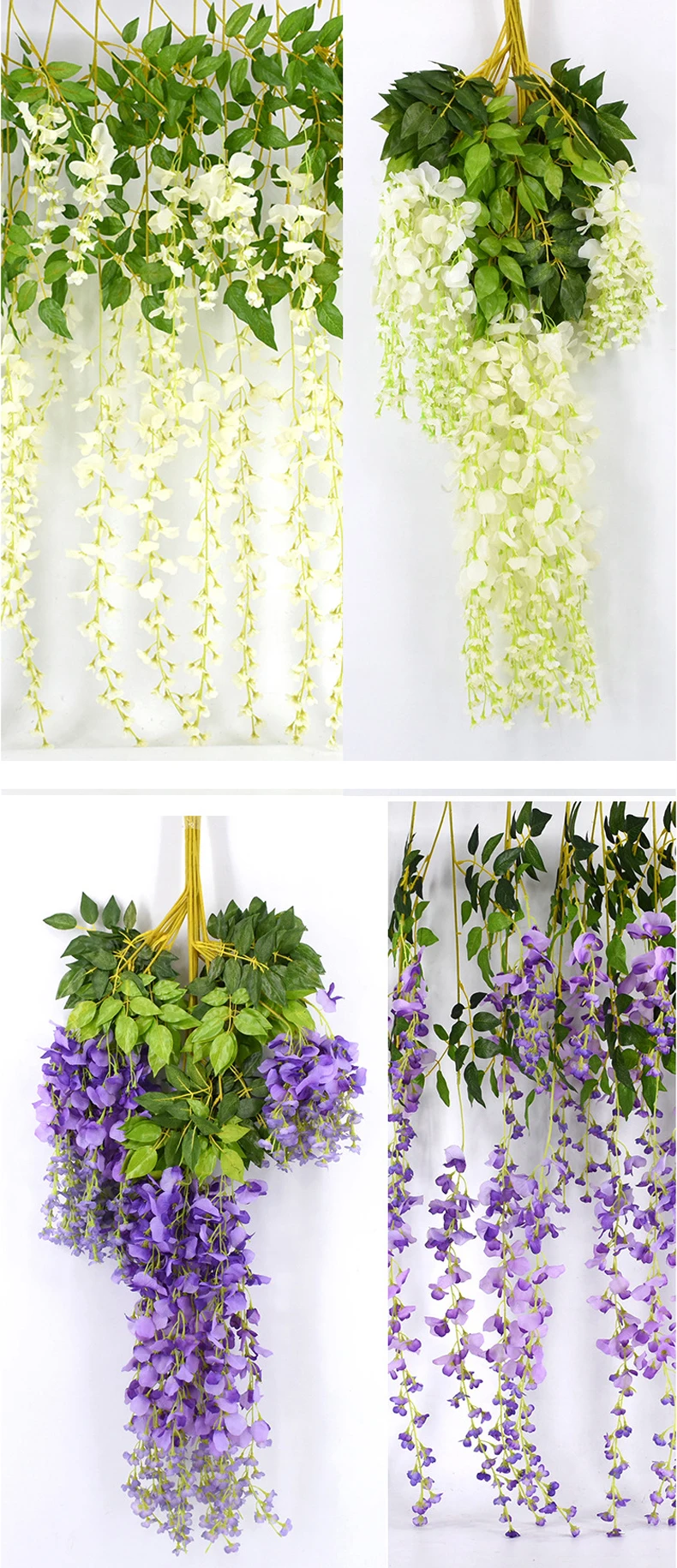 JAROWN Wisteria Искусственные Свадебные цветы арка DIY Декор вечерние праздничные украшения Цветы Сад висячее растение лоза